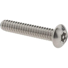 Value Collection - #6-32 UNC Pin In Torx Drive, Button Screw - Grade 18-8 Stainless Steel, Uncoated, 3/4" Length Under Head - USA Tool & Supply