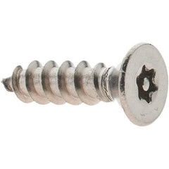 Value Collection - #10 Flat Head Torx Sheet Metal Screw - Stainless Steel, 3/4" OAL, Grade 18-8, T25 Drive - USA Tool & Supply