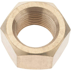 Value Collection - 3/4-18 UNF Brass Right Hand Hex Nut - 1-7/64" Across Flats, 41/64" High - USA Tool & Supply