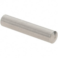 Value Collection - 4mm Diam x 20mm Pin Length 416 Stainless Steel Precision Dowel Pin - C 36-42 Hardness, 1 Beveled & 1 Rounded End - USA Tool & Supply