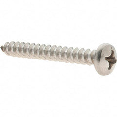 Value Collection - #12 Pan Head Phillips Sheet Metal Screw - Stainless Steel, 1-3/4" Length Under Head, Grade 18-8 - USA Tool & Supply