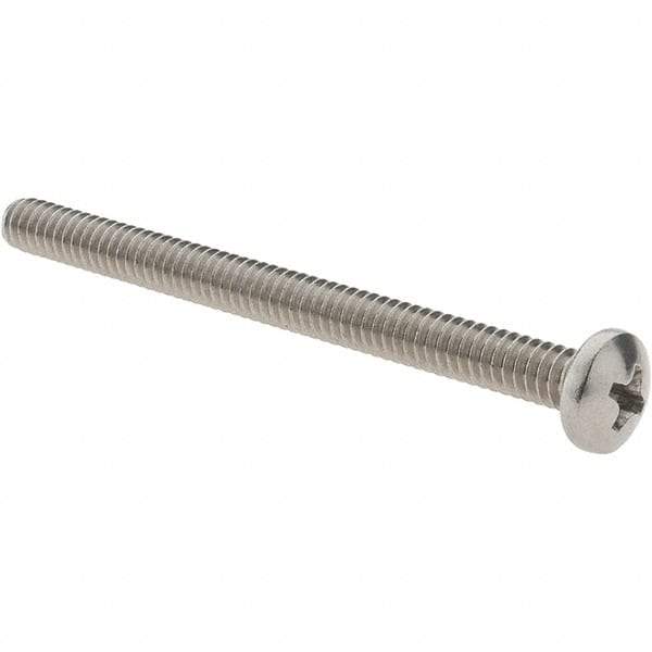 Value Collection - #10-24 UNC, 2-1/2" Length Under Head Phillips Drive Machine Screw - Pan Head, Grade 18-8 Stainless Steel, Uncoated, Without Washer - USA Tool & Supply