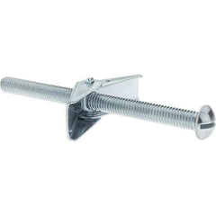 Value Collection - 3/8" Diam, 5" Long, Toggle Bolt Drywall & Hollow Wall Anchor - Steel, Use with Concrete/Masonry, Hollow Tile, Plaster & Wallboard - USA Tool & Supply