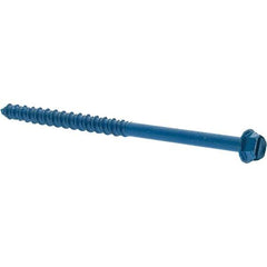 Value Collection - 1/4" Diam, 4" Length Under Head, Hex Drive, Concrete Screw & Masonry Fastener - Steel - USA Tool & Supply