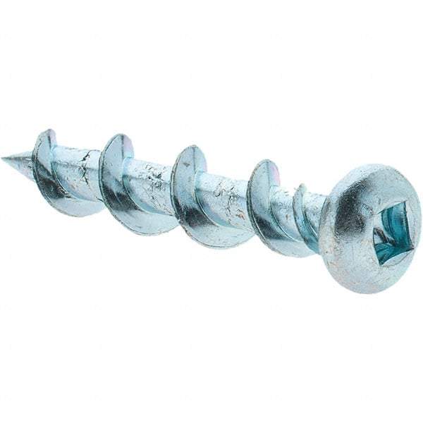Value Collection - 1/4", 1-1/4" Length Under Head, Robertson Drive Pan Head, Steel Drywall Screws - Zinc Plated Finish, Grade 1018 - USA Tool & Supply