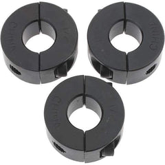 Value Collection - 1/2" Bore, Steel, Two Piece Shaft Collar - 1-1/8" Outside Diam, 13/32" Wide - USA Tool & Supply