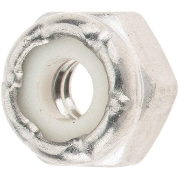 Value Collection - #10-24 UNC 316 Hex Lock Nut with Nylon Insert - 1/4" High - USA Tool & Supply