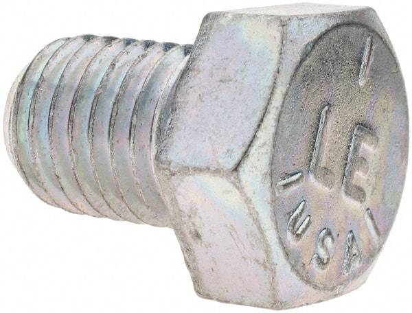 Value Collection - 3/4-10 UNC, 1" Length Under Head Hex Head Cap Screw - Fully Threaded, Grade 5 Steel, Zinc-Plated Finish, 1-1/8" Hex - USA Tool & Supply