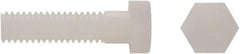 Electro Hardware - 5/16-18 UNC, 1-1/2" Length Under Head Hex Head Cap Screw - Partially Threaded, Grade 6/6 Nylon, Uncoated, 1/2" Hex - USA Tool & Supply