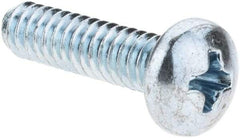 Value Collection - #10-24 UNC, 3/4" Length Under Head Phillips Drive Machine Screw - Pan Head, Grade 2 Steel, Zinc-Plated Finish, Without Washer - USA Tool & Supply