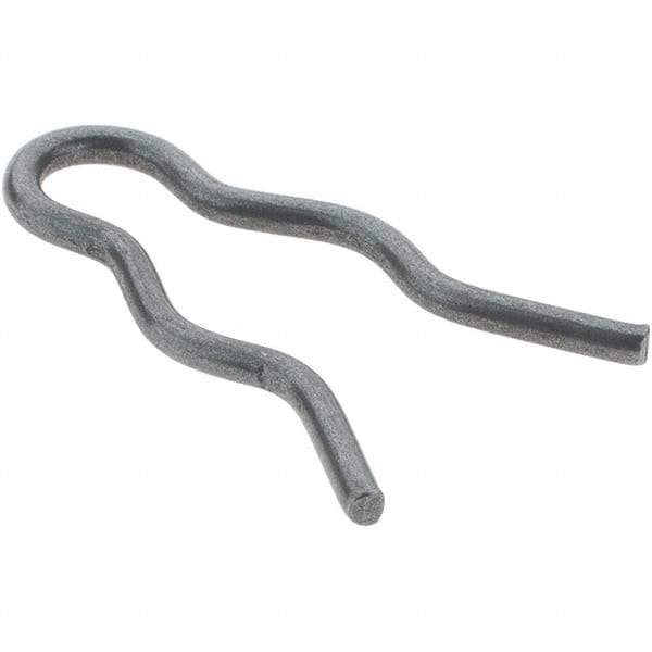 Value Collection - 3/8" Groove, 1" Long, Plain Spring Steel Hair Pin Clip - 11/32" Clip Diam, 1/16" Shaft Diam, Grade 2 - USA Tool & Supply