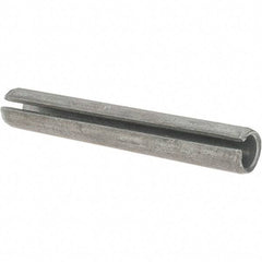 Value Collection - 7/16" Diam x 3" Long Slotted Spring Pin - Grade 1070-1090 Alloy Steel, Black Oxide Finish - USA Tool & Supply