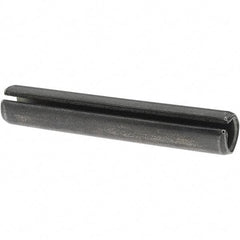 Value Collection - 1/2" Diam x 3" Long Slotted Spring Pin - Grade 1070-1090 Alloy Steel, Black Oxide Finish - USA Tool & Supply