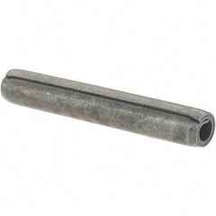 Value Collection - 3/16" Diam x 1-1/4" Long Coiled Spring Pin - Grade 1070-1090 Alloy Steel, Black Oxide Finish - USA Tool & Supply