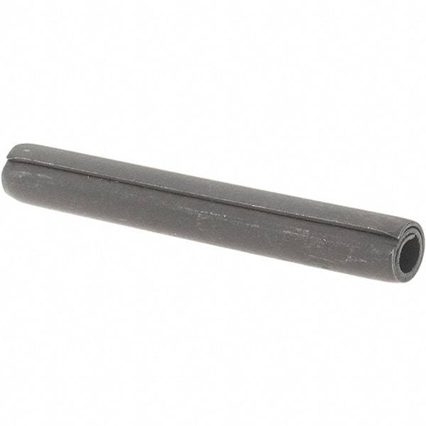 Value Collection - 7/32" Diam x 1-3/4" Long Coiled Spring Pin - Grade 1070-1090 Alloy Steel, Black Oxide Finish - USA Tool & Supply