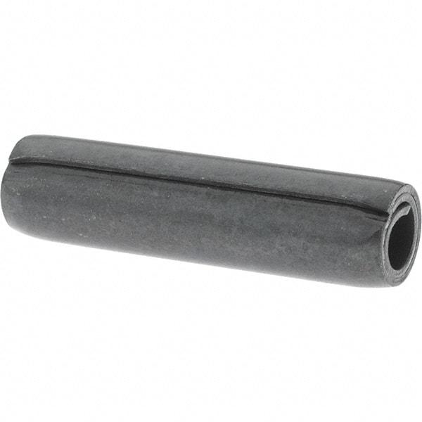 Value Collection - 5/16" Diam x 1-1/4" Long Coiled Spring Pin - Grade 1070-1090 Alloy Steel, Black Oxide Finish - USA Tool & Supply