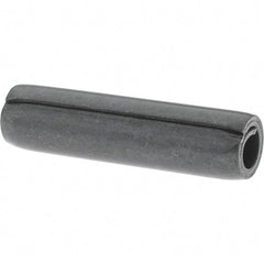 Value Collection - 5/16" Diam x 1-1/4" Long Coiled Spring Pin - Grade 1070-1090 Alloy Steel, Black Oxide Finish - USA Tool & Supply