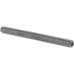 Value Collection - 1/8" Diam x 1-1/2" Long Coiled Spring Pin - Grade 1070-1090 Alloy Steel, Black Oxide Finish - USA Tool & Supply