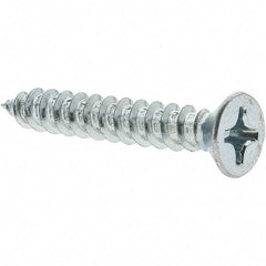 Value Collection - #12 Flat Head Phillips Sheet Metal Screw - Steel, 1-1/2" OAL, Grade 2 - USA Tool & Supply