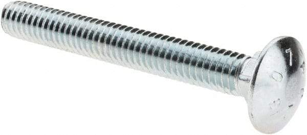 Value Collection - 5/16-18 UNC 2-1/2" Length Under Head, Standard Square Neck, Carriage Bolt - Grade 2 Steel, Zinc-Plated Finish - USA Tool & Supply