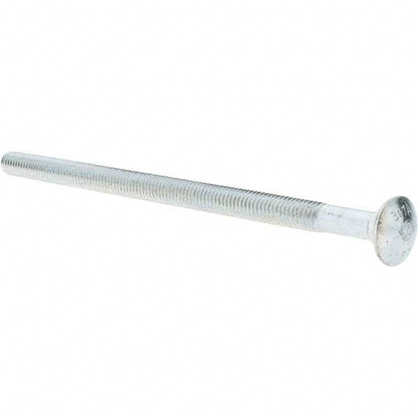 Value Collection - 3/8-16 UNC 7" Length Under Head, Standard Square Neck, Carriage Bolt - Grade 2 Steel, Zinc-Plated Finish - USA Tool & Supply