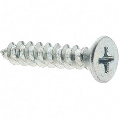 Value Collection - #10 Flat Head Phillips Sheet Metal Screw - Steel, 1" OAL, Grade 2 - USA Tool & Supply