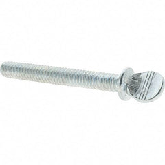 Value Collection - 1/4-20 Oval Shoulder Grade 2 Steel Thumb Screw - 2" OAL, Zinc-Plated Finish - USA Tool & Supply
