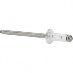 RivetKing - Dome Head Aluminum Multi Grip Blind Rivet - Steel Mandrel, 0.047" to 0.252" Grip, 0.415" Length Under Head, 5/32" Body Diam - USA Tool & Supply