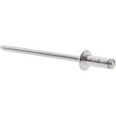 Value Collection - Dome Head Aluminum Multi Grip Blind Rivet - Steel Mandrel, 0.039" to 0.189" Grip, 0.328" Length Under Head, 1/8" Body Diam - USA Tool & Supply