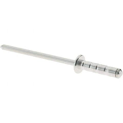 RivetKing - Dome Head Aluminum Multi Grip Blind Rivet - Steel Mandrel, 0.157" to 0.315" Grip, 0.468" Length Under Head, 1/8" Body Diam - USA Tool & Supply