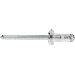 RivetKing - Dome Head Aluminum Multi Grip Blind Rivet - Steel Mandrel, 0.063" to 0.252" Grip, 0.44" Length Under Head, 3/16" Body Diam - USA Tool & Supply