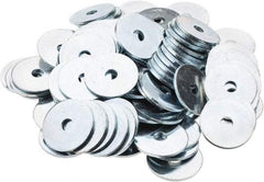 Value Collection - 1/4" Screw, Steel Fender Flat Washer - 9/32" ID x 1-1/8" OD, 1/16" Thick, Zinc-Plated Finish - USA Tool & Supply