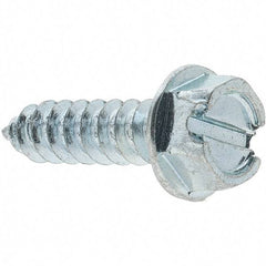 Value Collection - 5/16" Hex Washer Head Slotted Sheet Metal Screw - Steel, 1-1/4" Length Under Head, Grade 2 - USA Tool & Supply