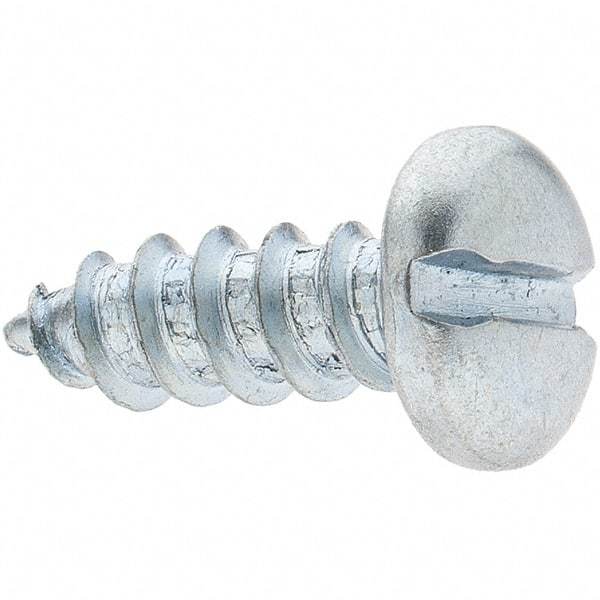 Value Collection - #14 Pan Head Slotted Sheet Metal Screw - Steel, 3/4" Length Under Head, Grade 2 - USA Tool & Supply