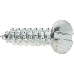 Value Collection - #14 Pan Head Slotted Sheet Metal Screw - Steel, 1" Length Under Head, Grade 2 - USA Tool & Supply