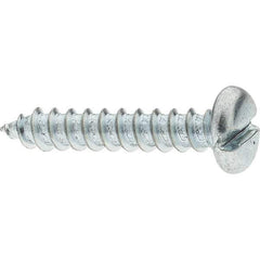 Value Collection - #14 Pan Head Slotted Sheet Metal Screw - Steel, 1-1/4" Length Under Head, Grade 2 - USA Tool & Supply