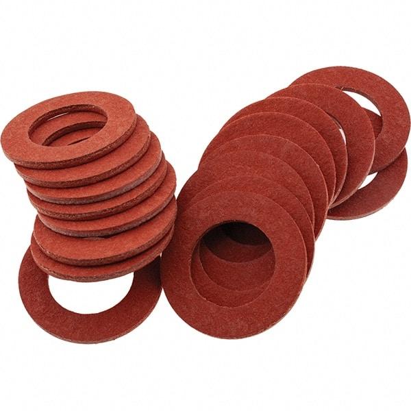 Value Collection - Vulcanized Fibre Standard Flat Washer - 0.5938" ID x 1" OD, 0.062" Thick, Plain Finish - USA Tool & Supply