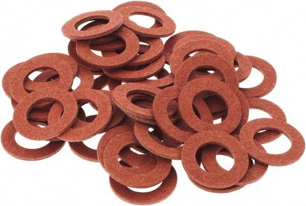 Value Collection - Vulcanized Fibre Standard Flat Washer - 1/4" ID x 0.437" OD, 0.031" Thick, Plain Finish - USA Tool & Supply