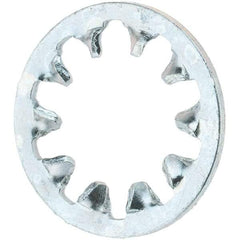 Value Collection - 1/4" Screw, Steel Internal Tooth Lock Washer - Zinc-Plated, Grade 2 - USA Tool & Supply