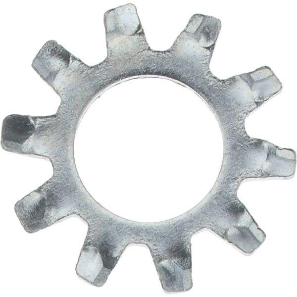 Value Collection - #10 Screw, Steel External Tooth Lock Washer - Zinc-Plated, Grade 2 - USA Tool & Supply