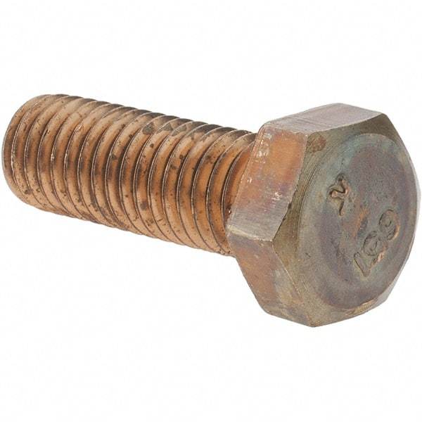 Value Collection - 1/2-13 UNC, 1-1/2" Length Under Head Hex Head Cap Screw - Silicon Bronze, 3/4" Hex - USA Tool & Supply