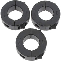 Value Collection - 7/8" Bore, Steel, Two Piece Shaft Collar - 1-5/8" Outside Diam, 1/2" Wide - USA Tool & Supply