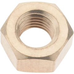 Value Collection - 5/16-24 UNF Brass Right Hand Hex Nut - 1/2" Across Flats, 17/64" High - USA Tool & Supply