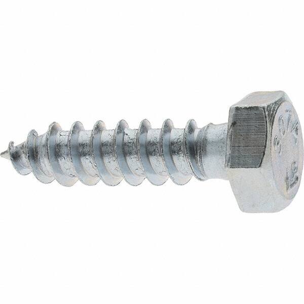 Value Collection - 5/16 Screw, 1-1/4" Length Under Head, Steel, Hex Head Lag Screw - Zinc-Plated, Grade 2 - USA Tool & Supply