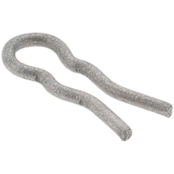 Value Collection - 3/32" Groove, 23/64" Long, Plain Spring Steel Hair Pin Clip - 1/16" Clip Diam, 0.026" Shaft Diam, Grade 2 - USA Tool & Supply