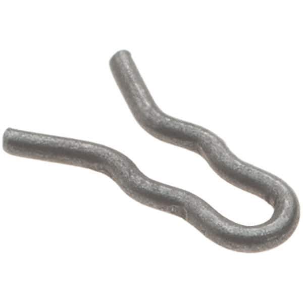 Value Collection - 5/64" Groove, 9/32" Long, Plain Spring Steel Hair Pin Clip - 1/16" Clip Diam, 0.026" Shaft Diam, Grade 2 - USA Tool & Supply