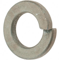 Value Collection - 7/16", 0.109" Thick Split Lock Washer - AISI 4037 Alloy Steel, Zinc Yellow Dichromate Finish, 0.44" Min ID, 0.45" Max ID, 0.776" Max OD - USA Tool & Supply
