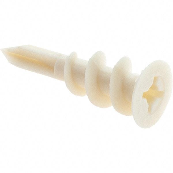 Value Collection - 3/8 to 5/8" Thick, Self Drilling Drywall & Hollow Wall Anchor - Nylon, Use with Wallboard - USA Tool & Supply