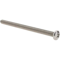 Value Collection - #10-32 UNF, 3" Length Under Head Phillips Drive Machine Screw - Pan Head, Grade 18-8 Stainless Steel, Uncoated, Without Washer - USA Tool & Supply