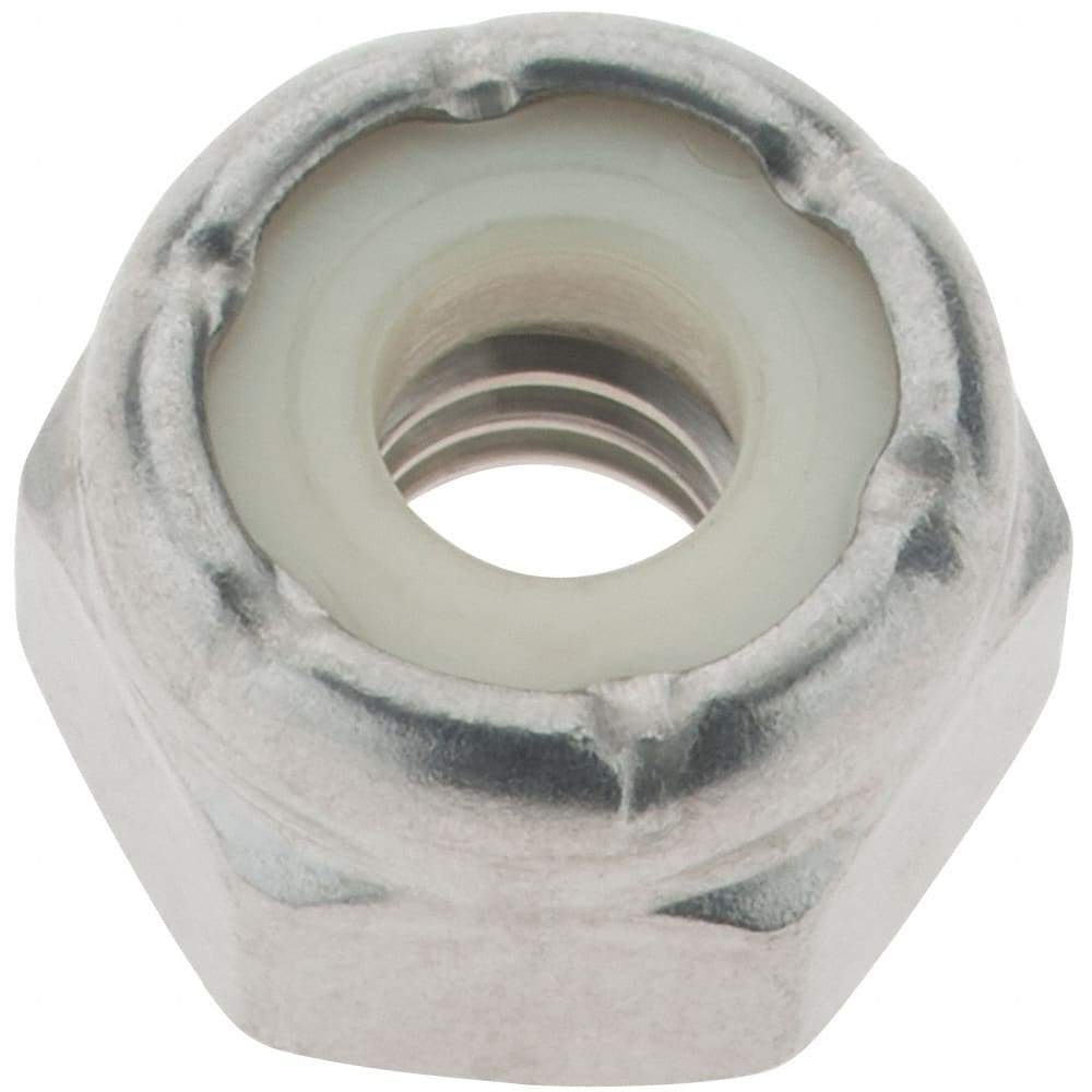 Value Collection - #12-24 UNC 18-8 Hex Lock Nut with Nylon Insert - 9/32" High - USA Tool & Supply